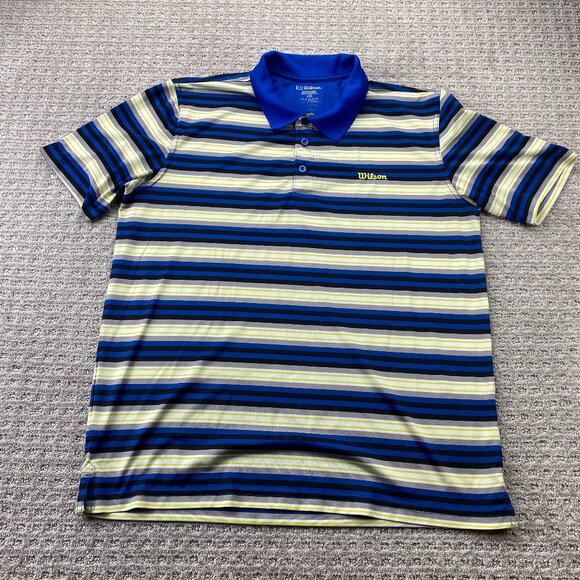 Wilson Other - Wilson Golf Shirt Men Extra Large XL Blue Black Gray Green Striped Polo Outdoor